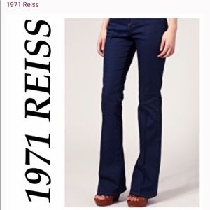 1971 Reiss Birkin dark high waist denim